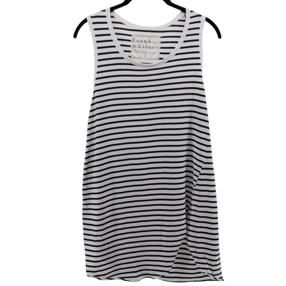 Frank & Eileen Black White Stripe Tee Lab Tank Capsule Comfort Coastal Size S - Picture 2 of 11